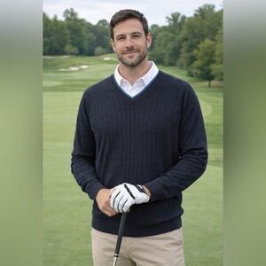 Callaway Golf, Size Large, Black Long sleeve Sweater with Local Course Logo